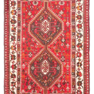 Perserteppich - Nomadic 160 x 112 cm - dunkelrot