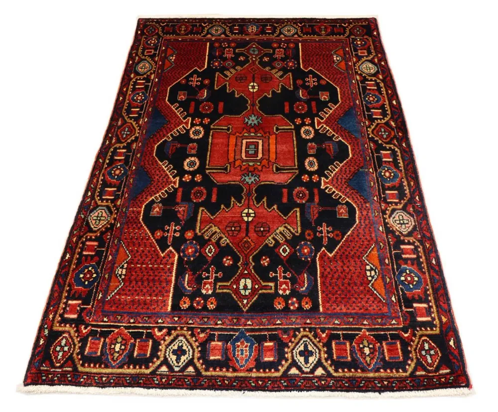 Perserteppich - Nomadic 202 x 138 cm - schwarz