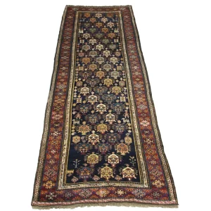 Perserteppich - Nomadic 331 x 113 cm - blau