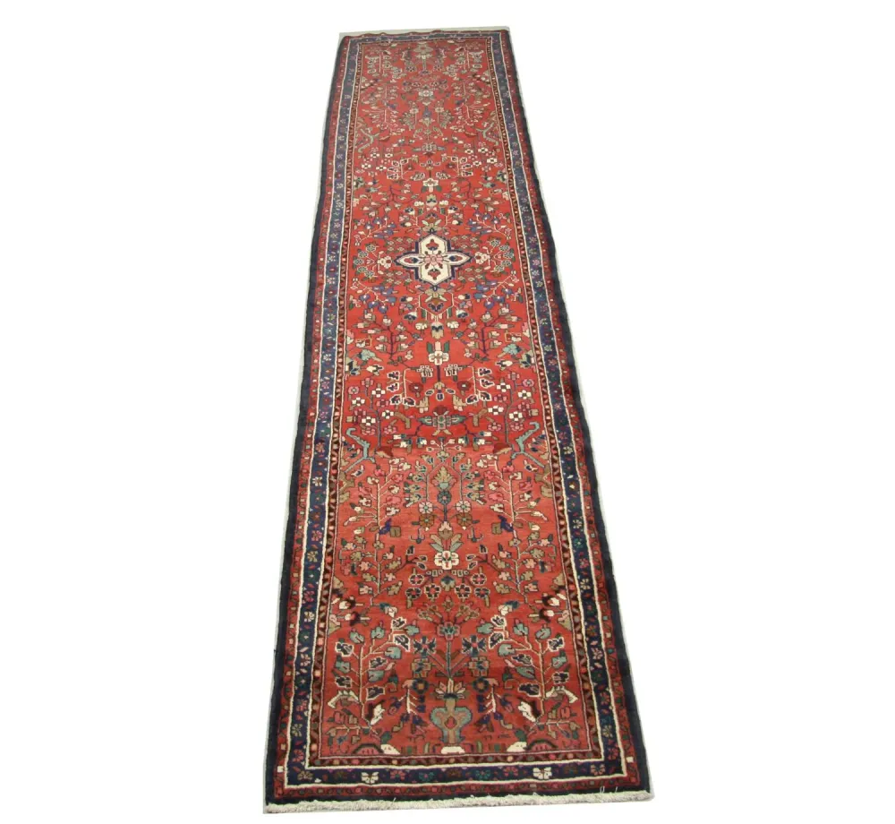 Perserteppich - Nomadic 385 x 89 cm - rot
