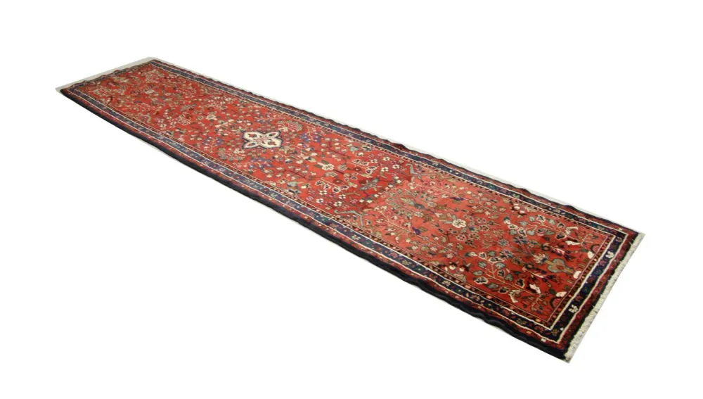 Perserteppich - Nomadic 385 x 89 cm - rot