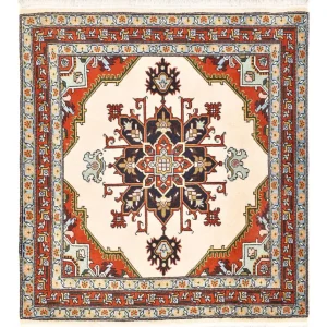 Perserteppich - Nomadic quadratisch - 105 x 100 cm - creme