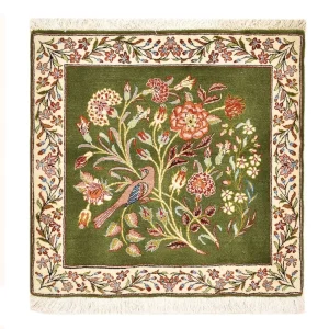 Perserteppich - Royal quadratisch - 60 x 60 cm - grün