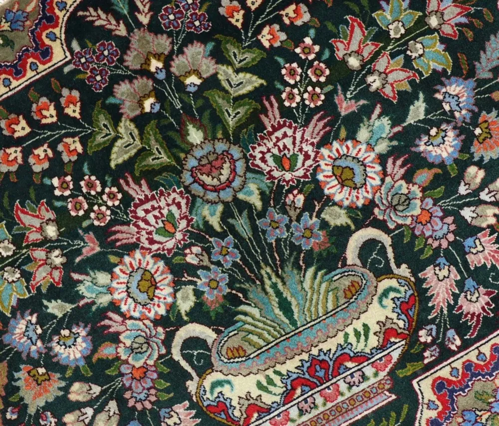 Perserteppich - Täbriz 92 x 68 cm - dunkelblau