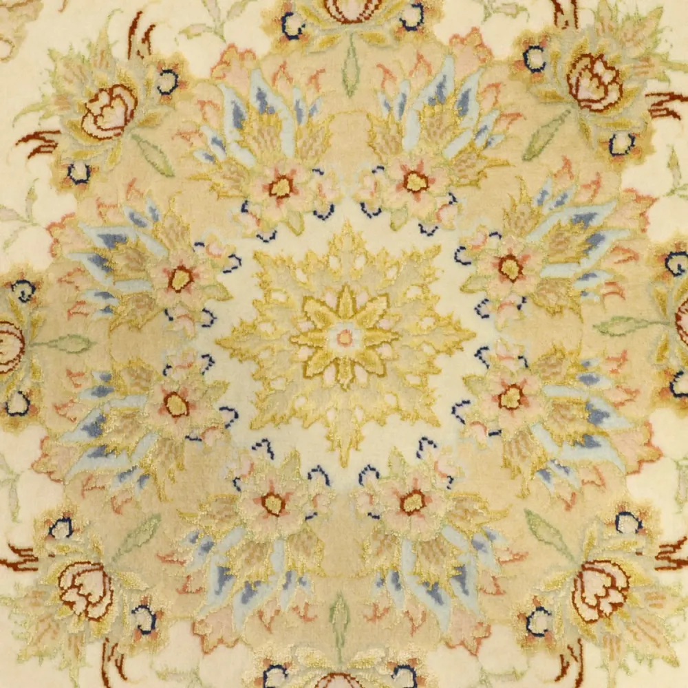 Perserteppich - Täbriz - Premium - Seidenkette - 160 x 97 cm - sand