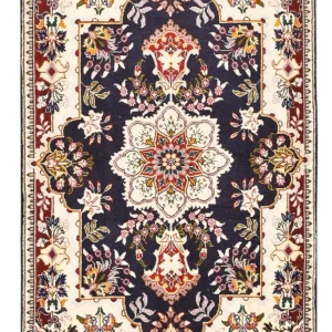 Perserteppich - Täbriz - Royal - 90 x 60 cm - dunkelblau