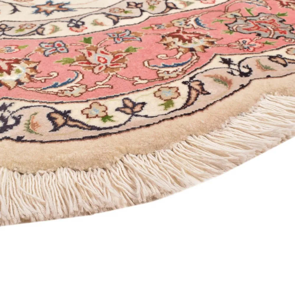 Perserteppich - Täbriz - Royal rund - 200 x 200 cm - creme