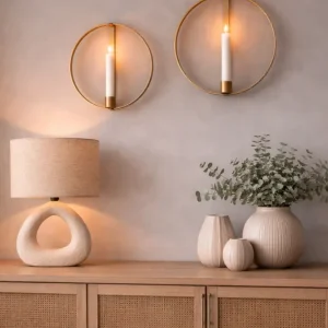 Ring für Stabkerzen Gold - Set mit 2 Stück