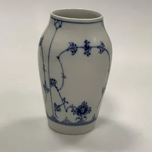 Royal Copenhagen Blaue kannelierte schlichte Vase Nr. 384