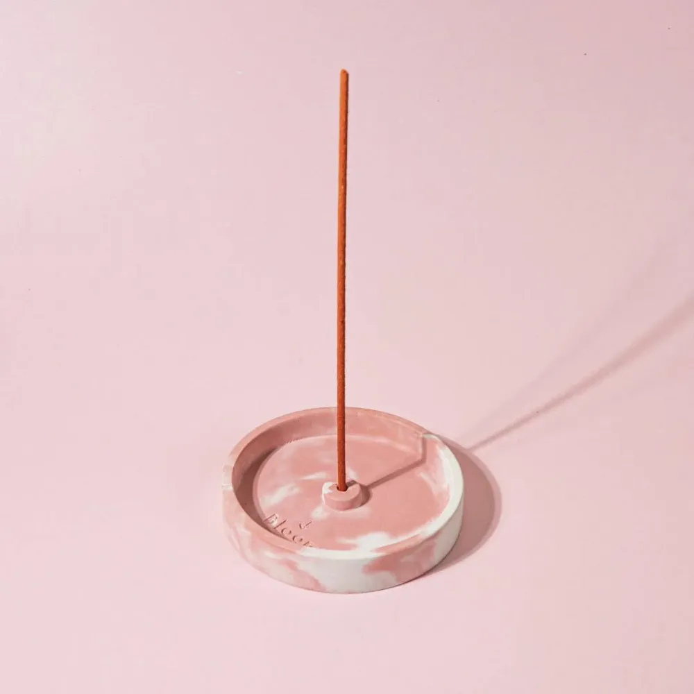 Räucherstäbchenhalter "Beton/Rosa"