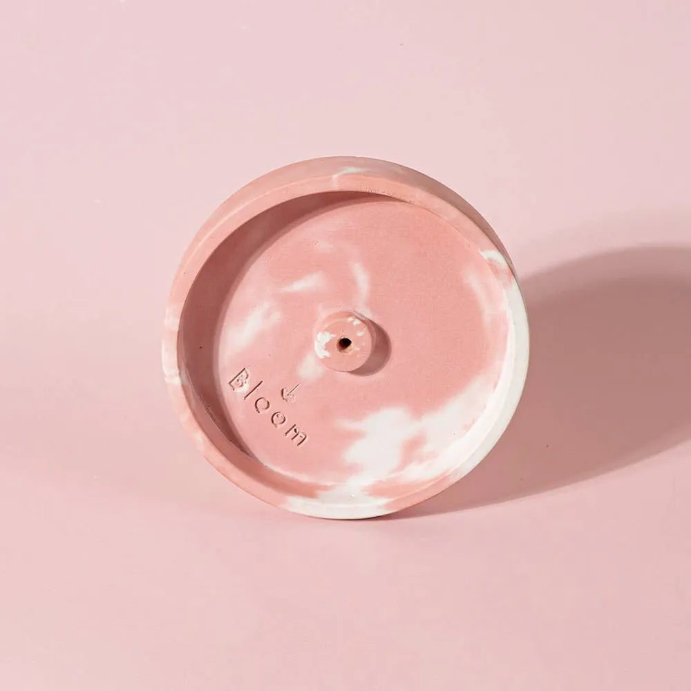 Räucherstäbchenhalter "Beton/Rosa"