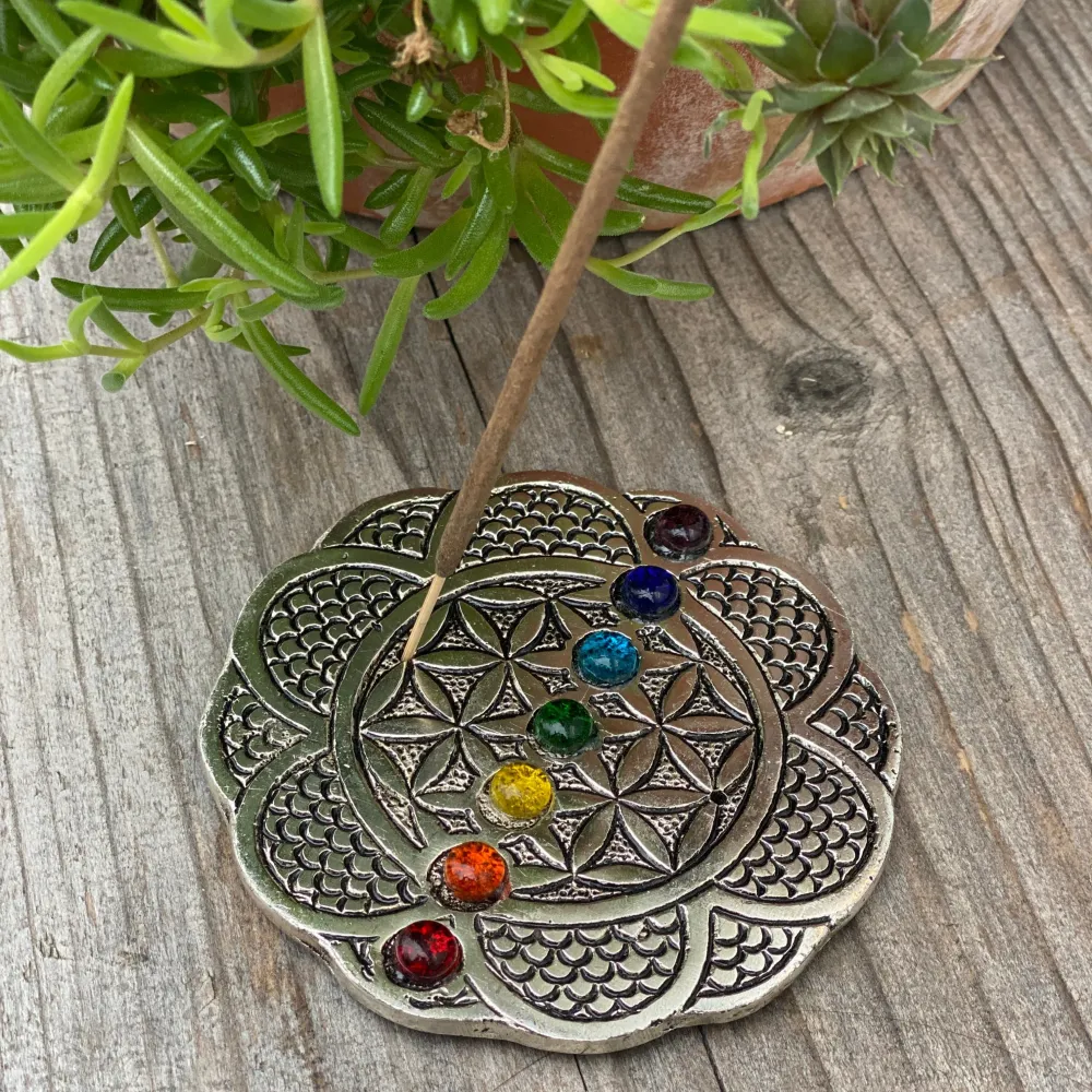 Räucherstäbchenhalter Chakra Blume des Lebens