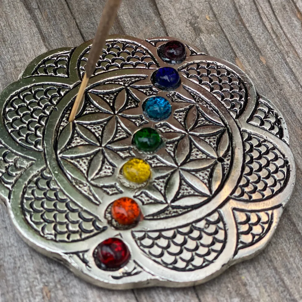 Räucherstäbchenhalter Chakra Blume des Lebens