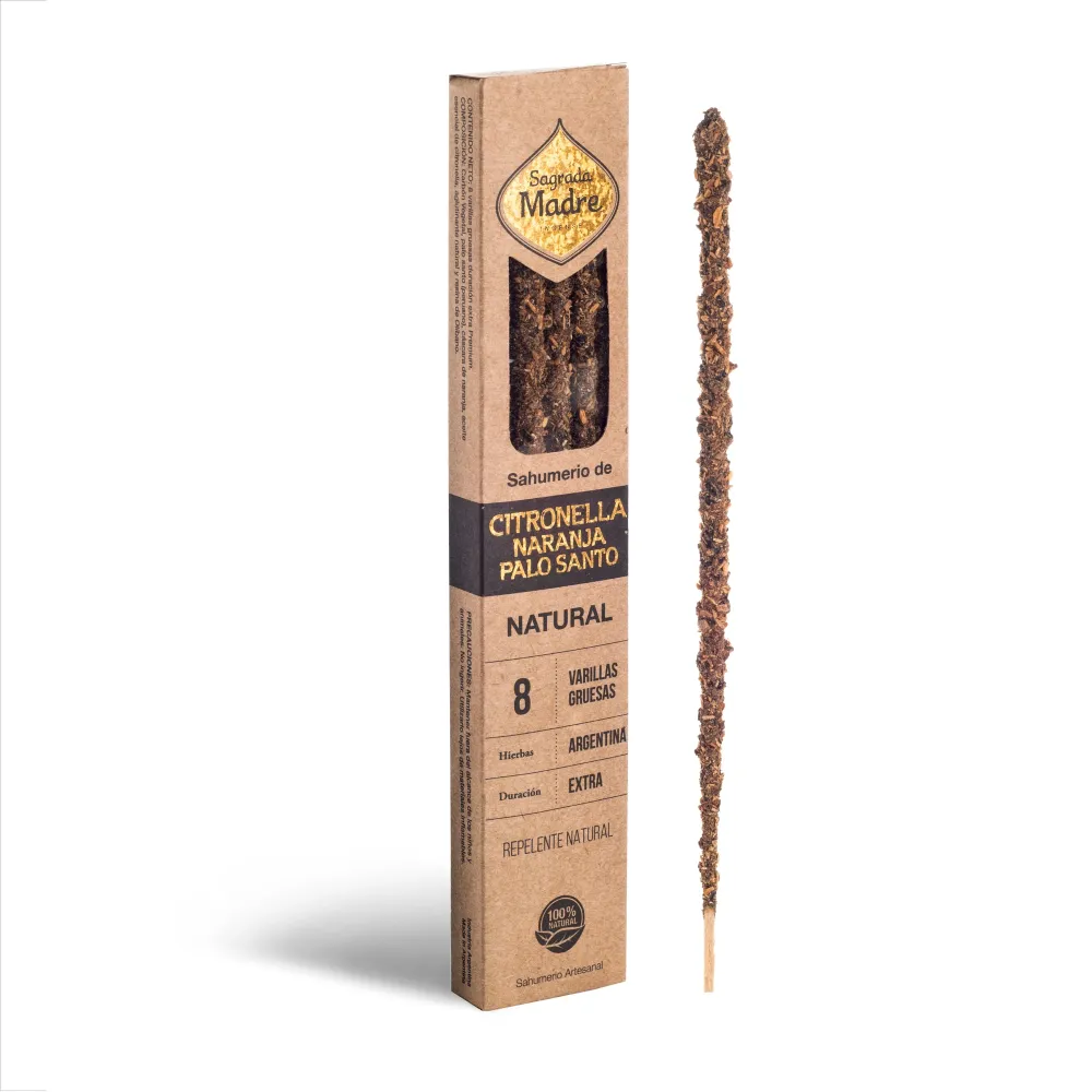 Sagrada Madre - Natural - Zitronengras, Orange & Palo Santo - Räucherstäbchen