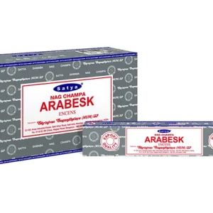 Satya - Arabesk - Räucherstäbchen – 15 g Schachtel (ca. 12–15 Stäbchen)