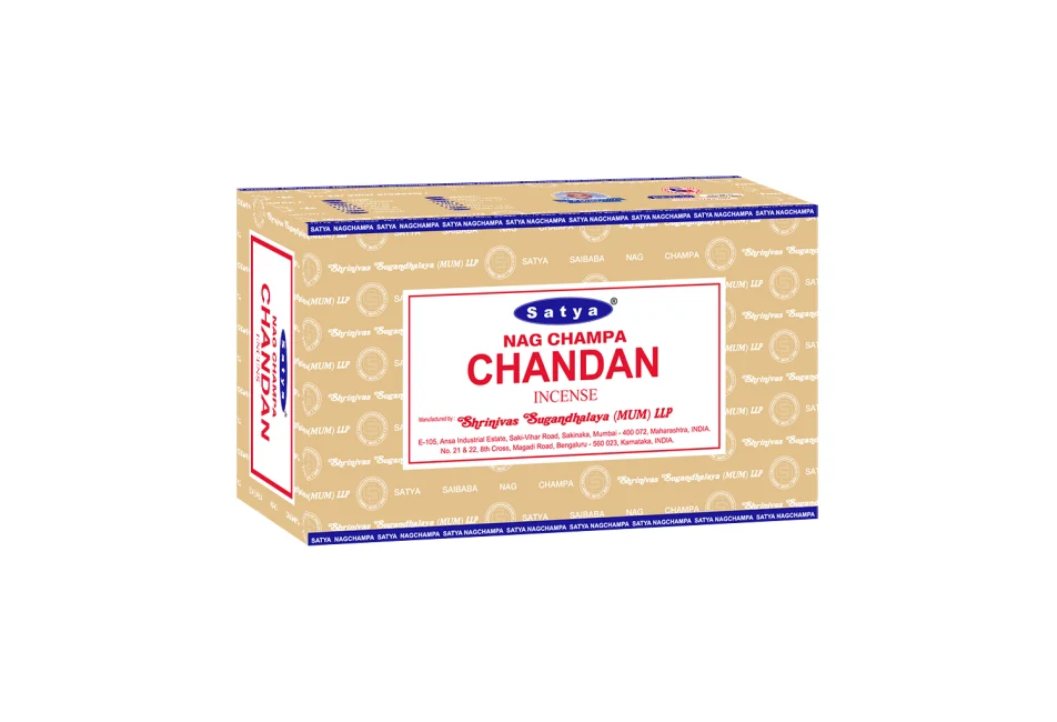 Satya - Chandan – Räucherstäbchen – 15 g Schachtel (ca. 12–15 Stäbchen)