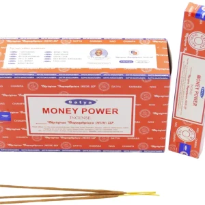 Satya - Money Power (Geldkraft) - Räucherstäbchen – 15 g Schachtel (ca. 12–15 Stäbchen)