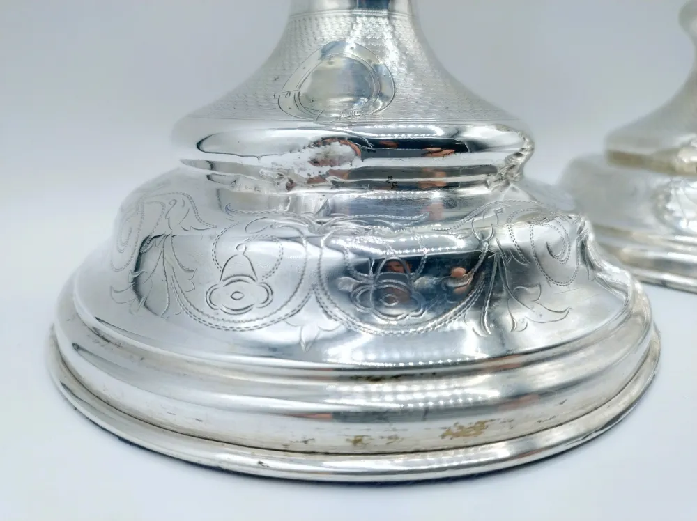 Satz silberner Kerzenleuchter, Wien, Österreich, 1890