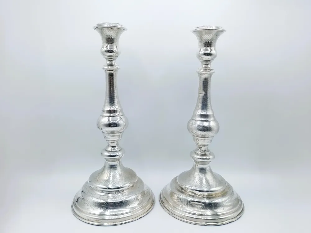 Satz silberner Kerzenleuchter, Wien, Österreich, 1890