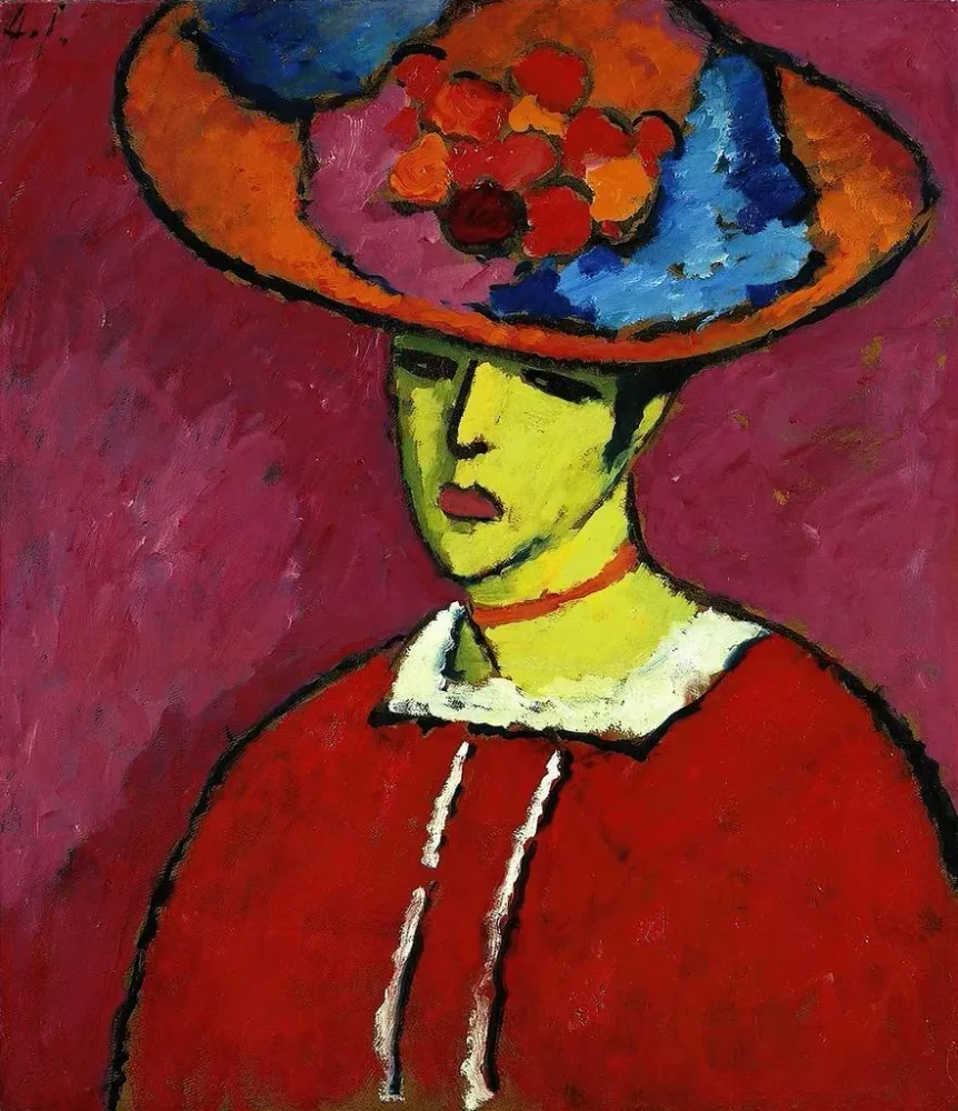 Schokko mit breitkrempigem Hut - Alexej von Jawlensky | Kunstdruck