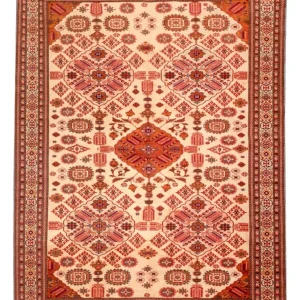 Seidenteppich - Afghan Seide - 288 x 217 cm - hellrot