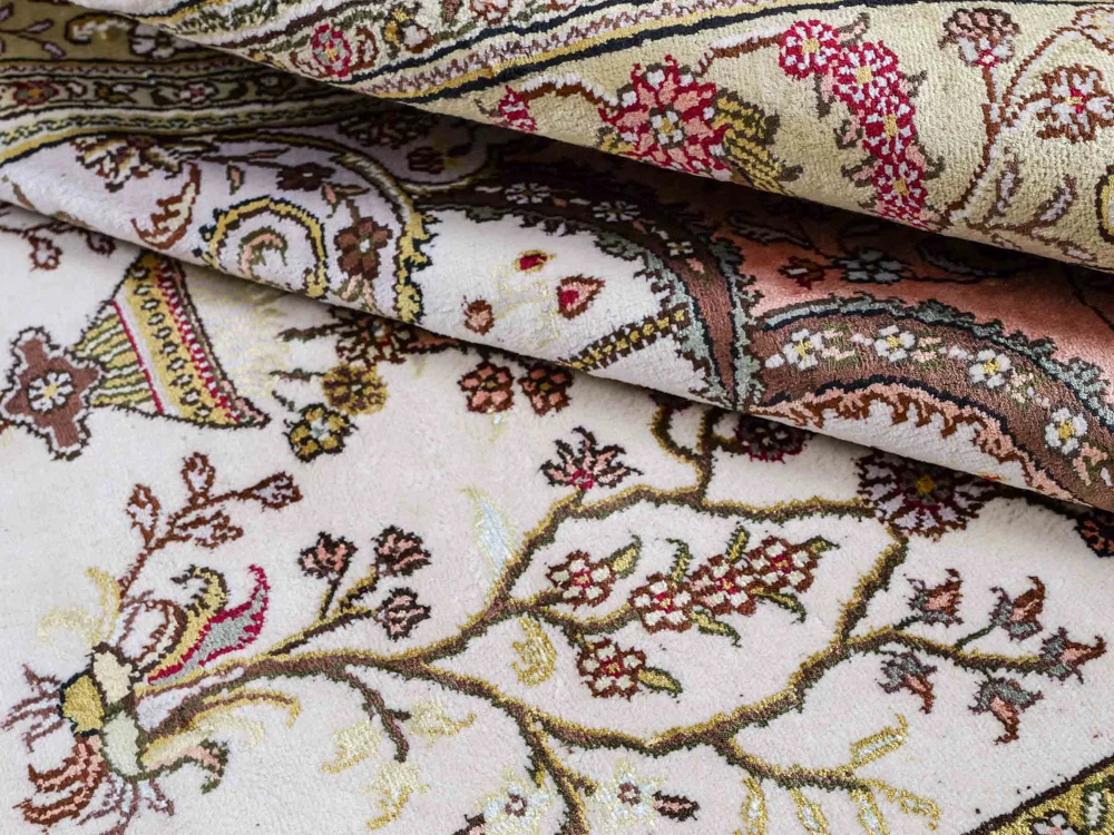 Seidenteppich - China Seide - 179 x 124 cm - beige