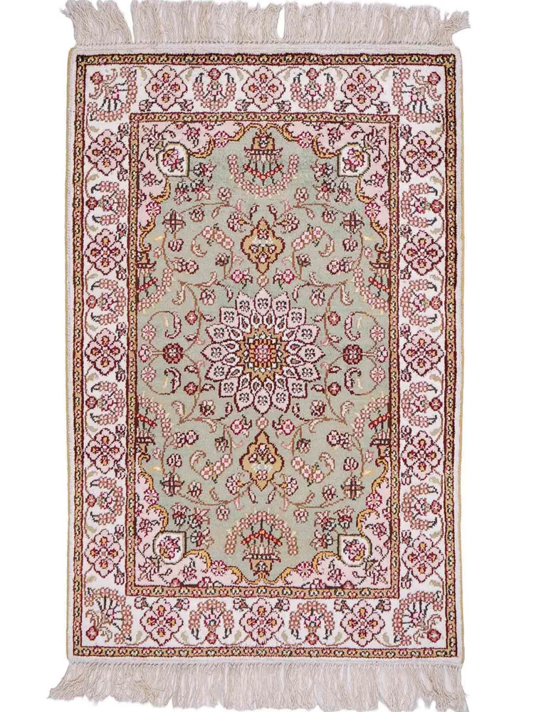 Seidenteppich - China Seide - 92 x 63 cm - sand