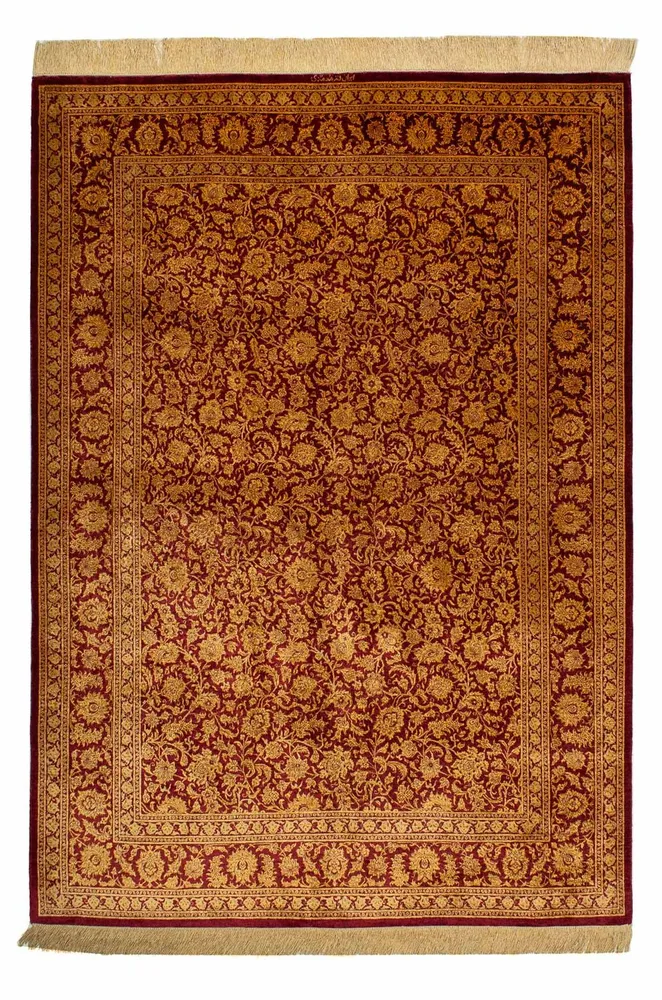 Seidenteppich - Ghom Seide - Premium 216 x 132 cm Teppichbrücke