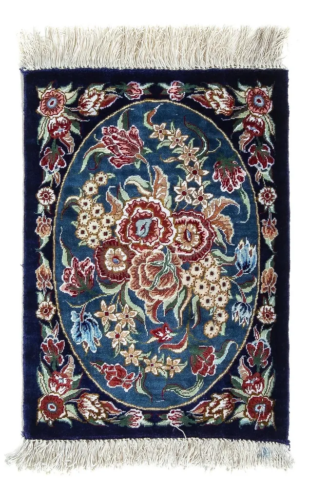 Seidenteppich - Ghom Seide - Premium 40 x 28 cm Fußmatte