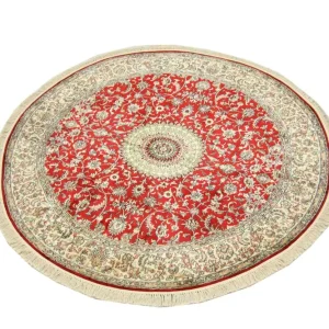 Seidenteppich - Kaschmir Seide 183 x 183 cm Runder Teppich