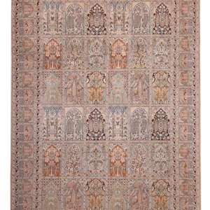 Seidenteppich - Kaschmir Seide - 317 x 221 cm - dunkelbeige