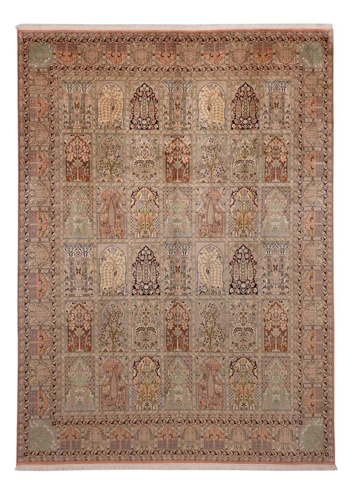 Seidenteppich - Kaschmir Seide - 324 x 238 cm - beige