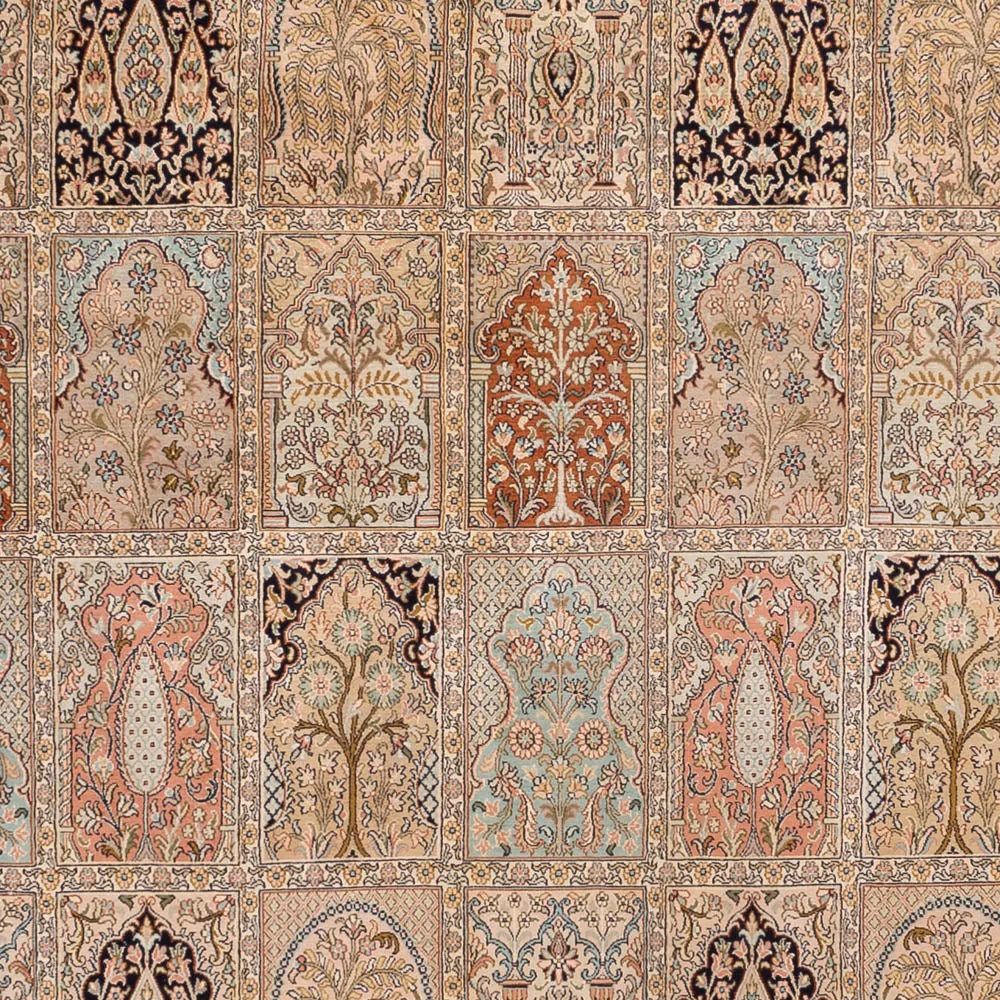Seidenteppich - Kaschmir Seide - 381 x 273 cm - dunkelbeige