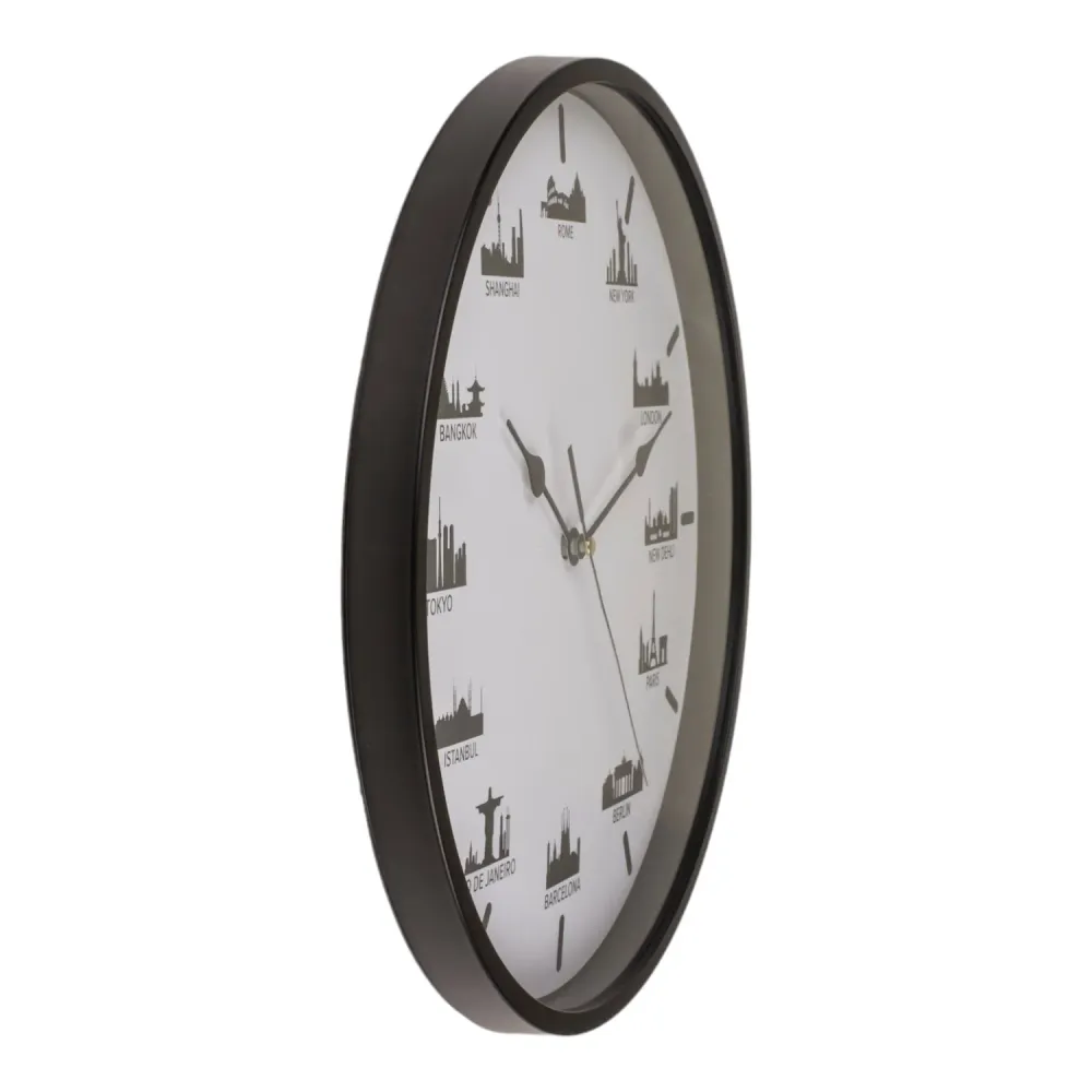 Skyline Wanduhr Großstädte Wohnzimmeruhr