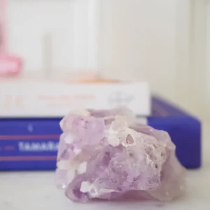 Sparkly Lavender Amethyst mit weißen Miniquarz Spitzen . Specimen ca. 7cm [xx] - aus Brasilien RARE