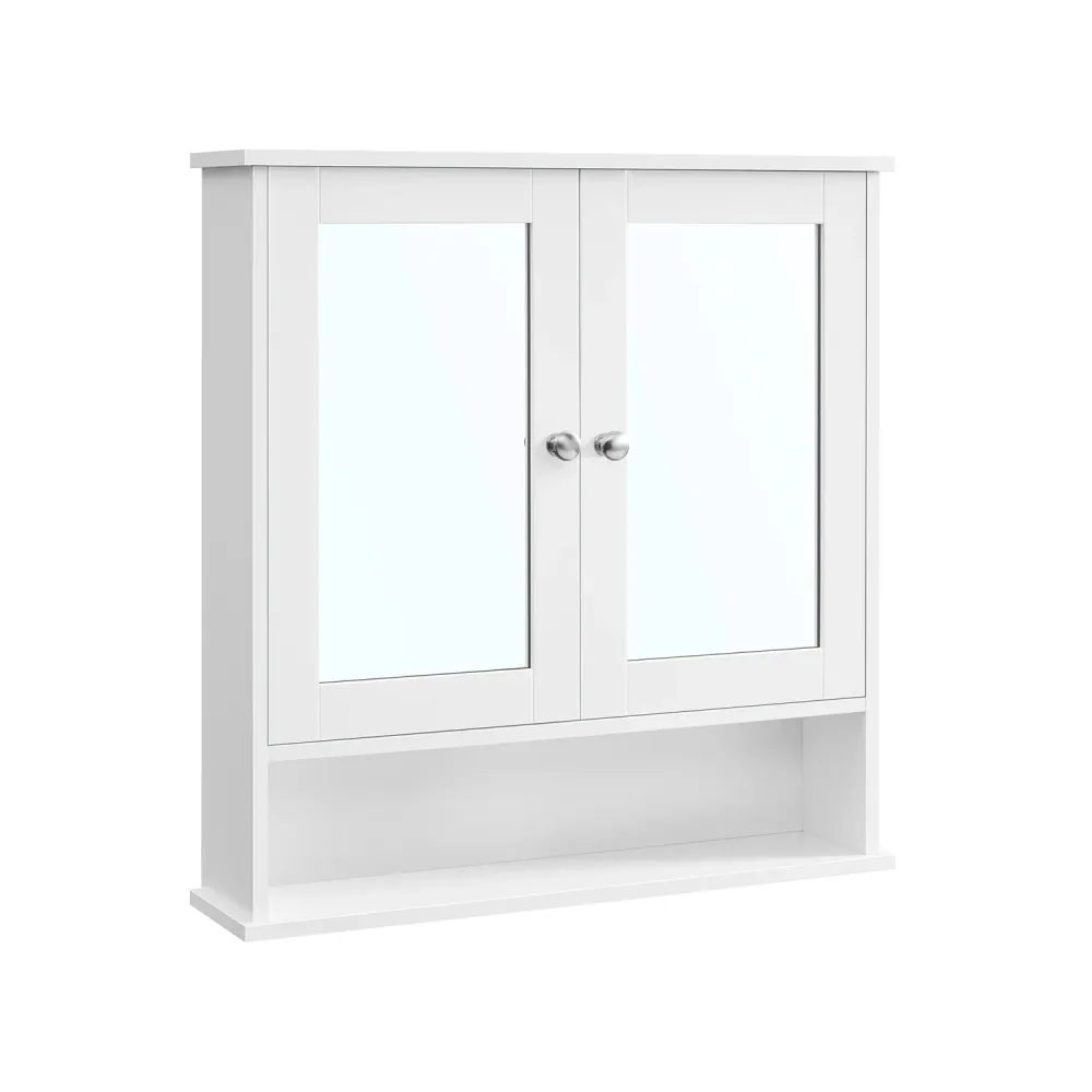 Spiegelschrank mit offenem Fach Wandmontage weiß