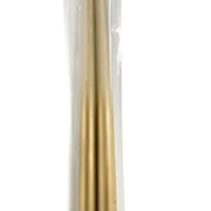 Stabkerzen Paar Beige Gold Rustik Lys 2,2x38cm