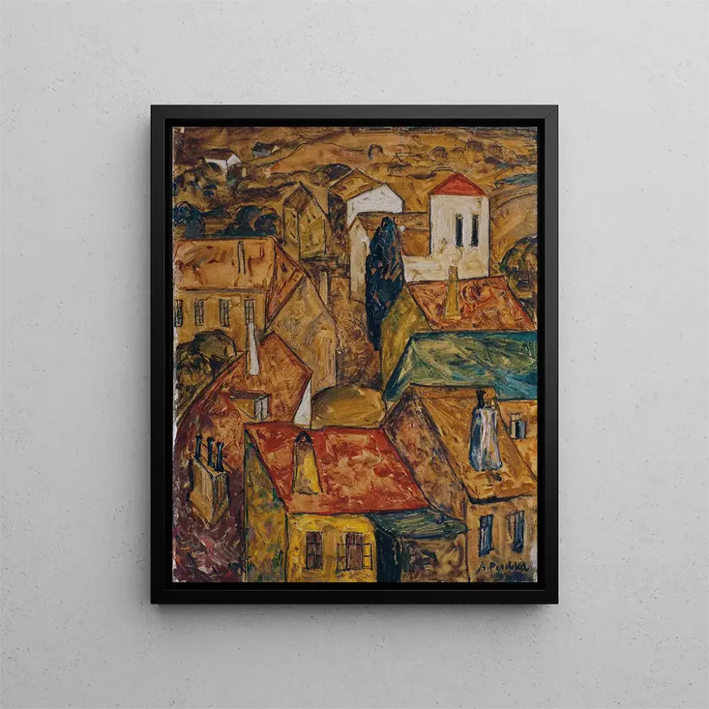 Stadtlandschaft Gemälde - Anton Emanuel Peschka | Kunstdruck