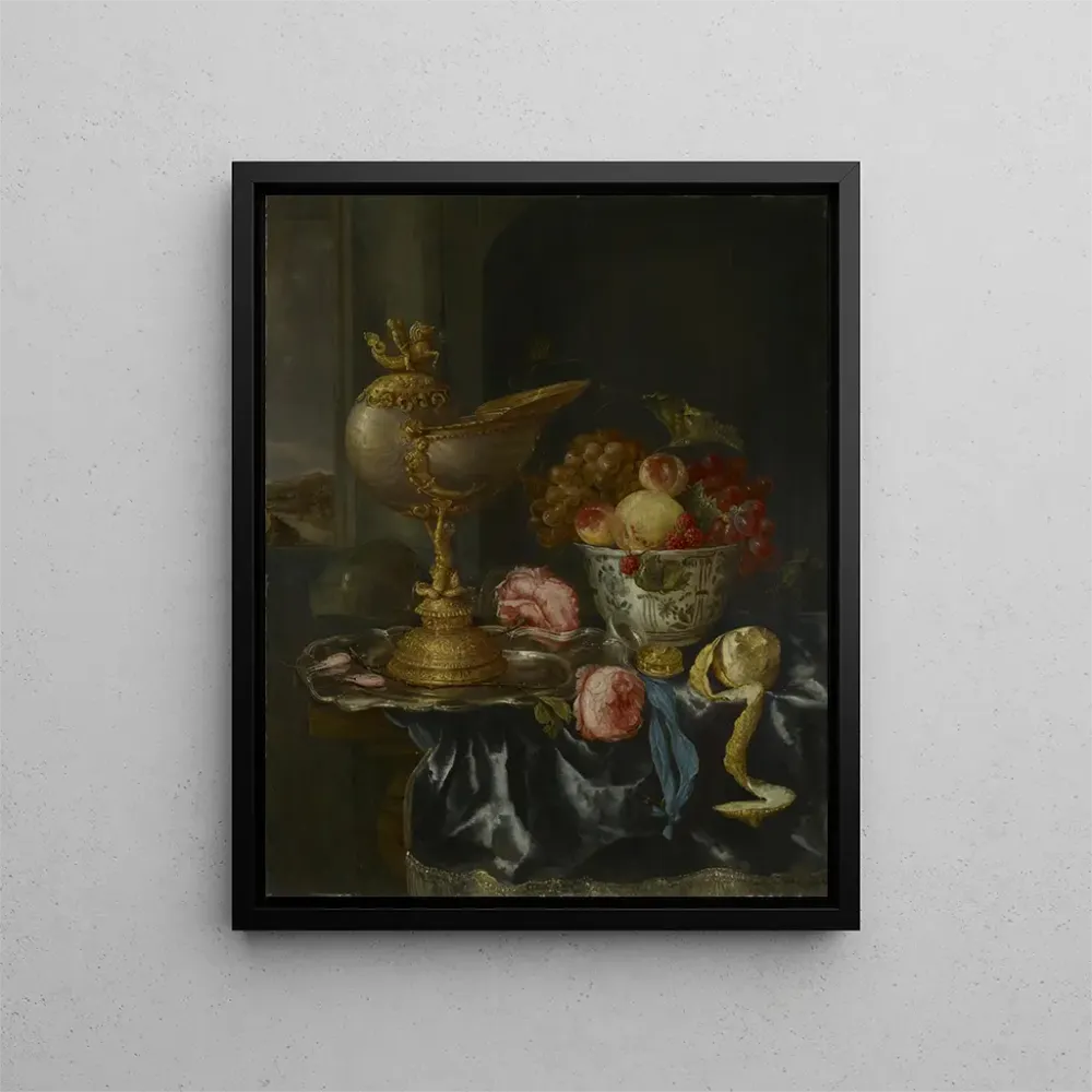 Stillleben mit Festtafel und Nautilusschale - Abraham van Beyeren | Kunstdruck