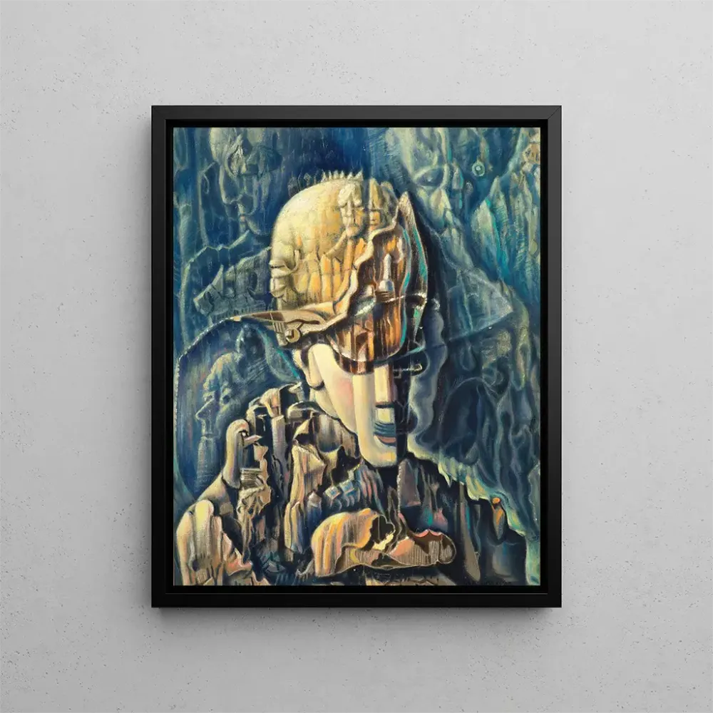 Surrealistisches Gemälde-Porträt - Benjamin F. Berlin | Kunstdruck