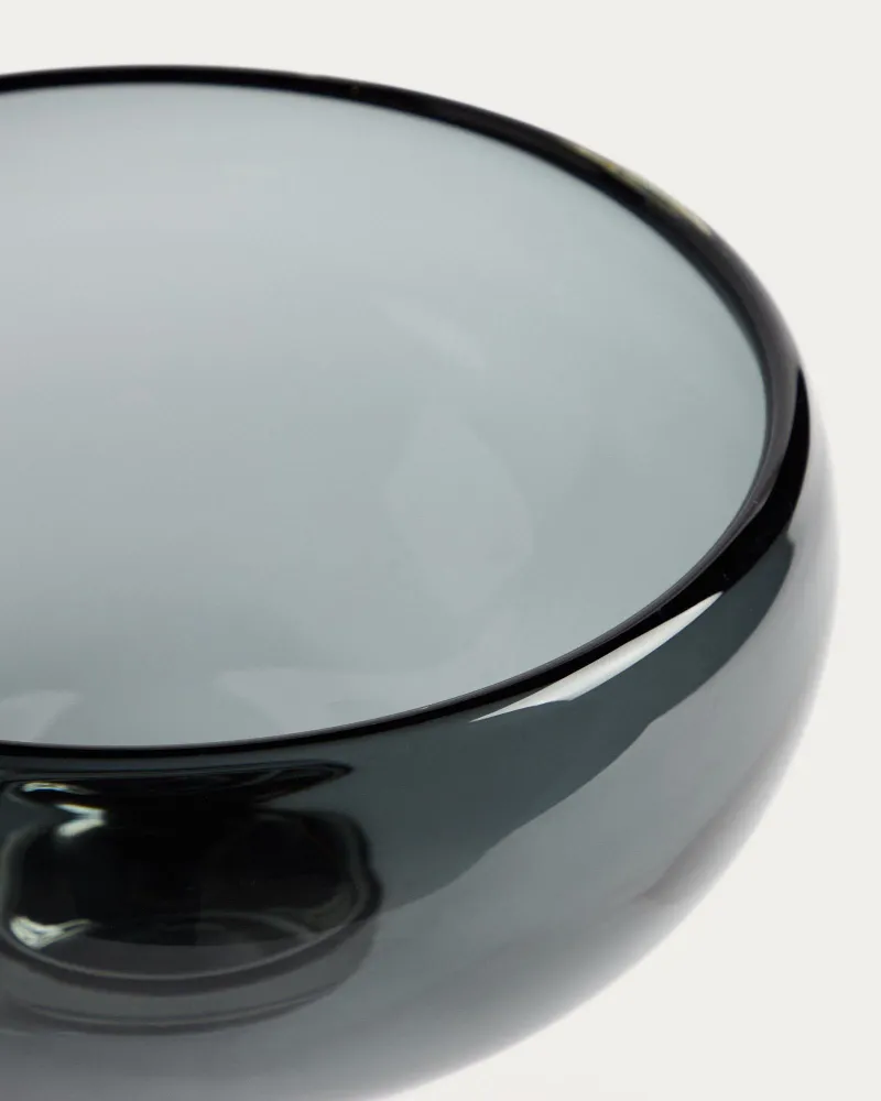 Tafelaufsatz Sirau aus grauem Glas Ø 29,8 cm