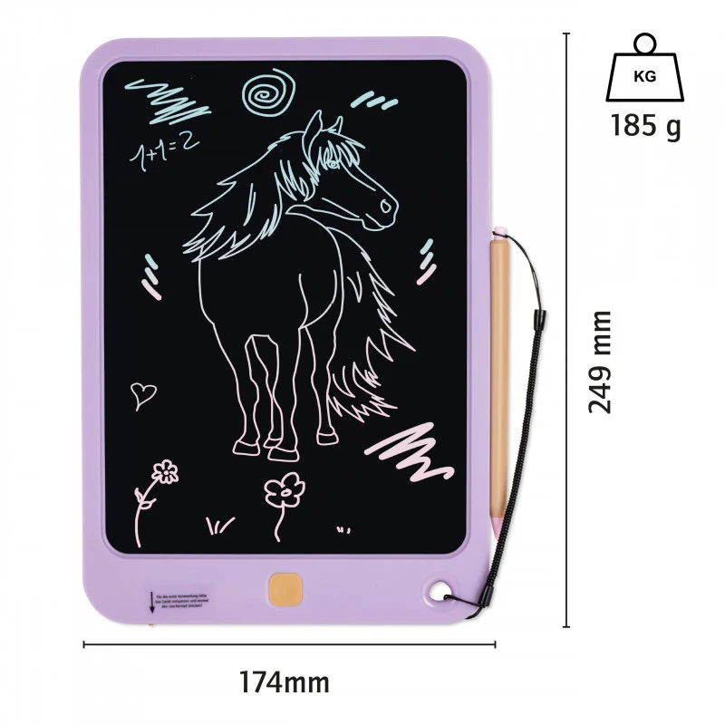 TapirElla Pony-Pad, LCD Zaubermaltafel für Kinder