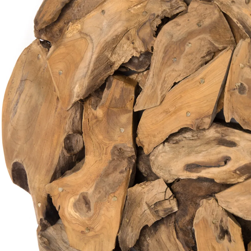 TEAK WANDDEKO "CITRA" rundes Treibholz Wandbild
