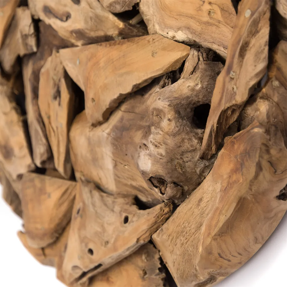 TEAK WANDDEKO "CITRA" rundes Treibholz Wandbild