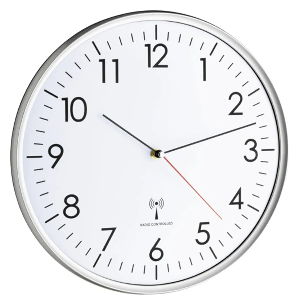 TFA Funk-Wanduhr weiss ø 30 cm