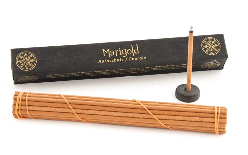 Tibetan Line Räucherstäbchen Marigold, 100 % natürlich, nkl. Halter