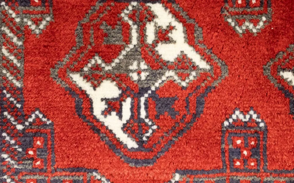 Turkaman Teppich 100 x 50 cm - rot
