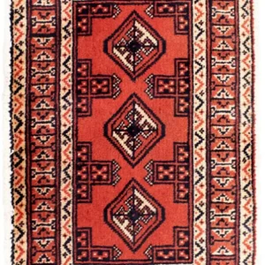 Turkaman Teppich 100 x 50 cm - rot