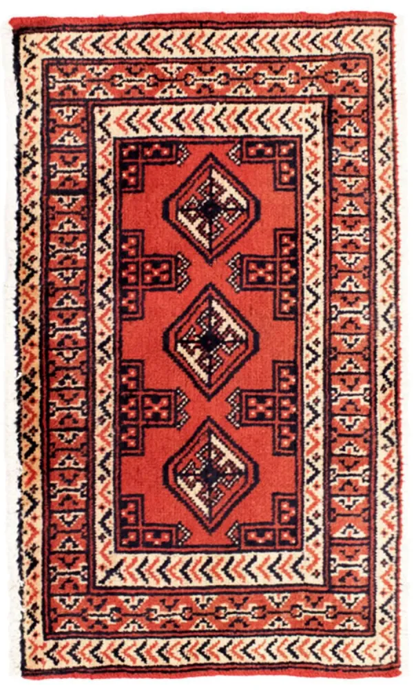 Turkaman Teppich 100 x 50 cm - rot