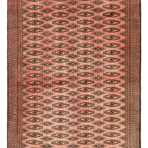 Turkaman Teppich - 128 x 90 cm - hellrot